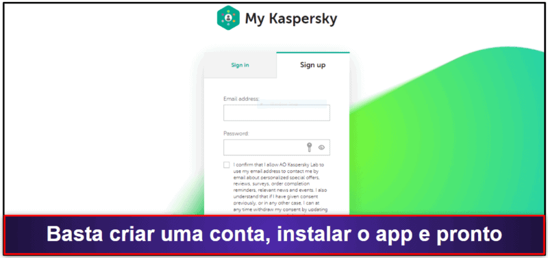 Facilidade de uso e configuração do Kaspersky