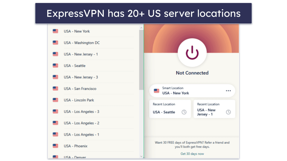 🥇1. ExpressVPN — Best VPN for Streaming Hulu in 2024