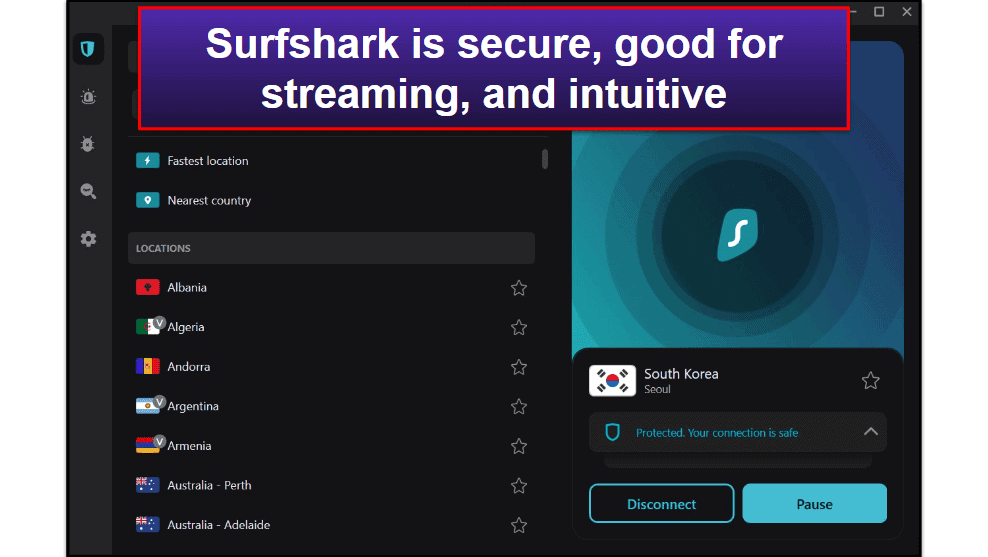 🥉3. Surfshark — Secure VPN With a Feature-Rich Antivirus Add-On