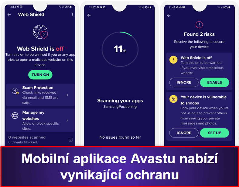 Antivirus Avast mobilní aplikace