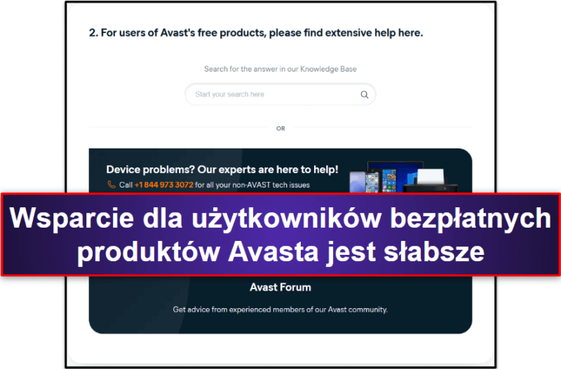 Avast Antivirus: Obsługa klienta