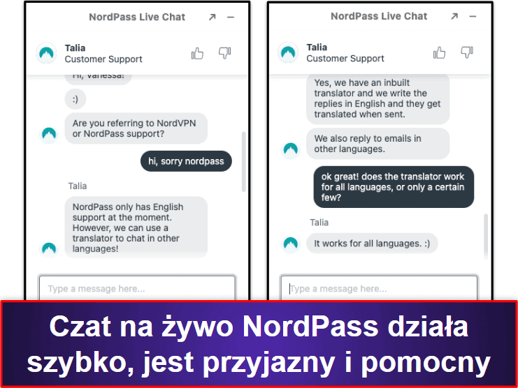 Obsługa klienta NordPass