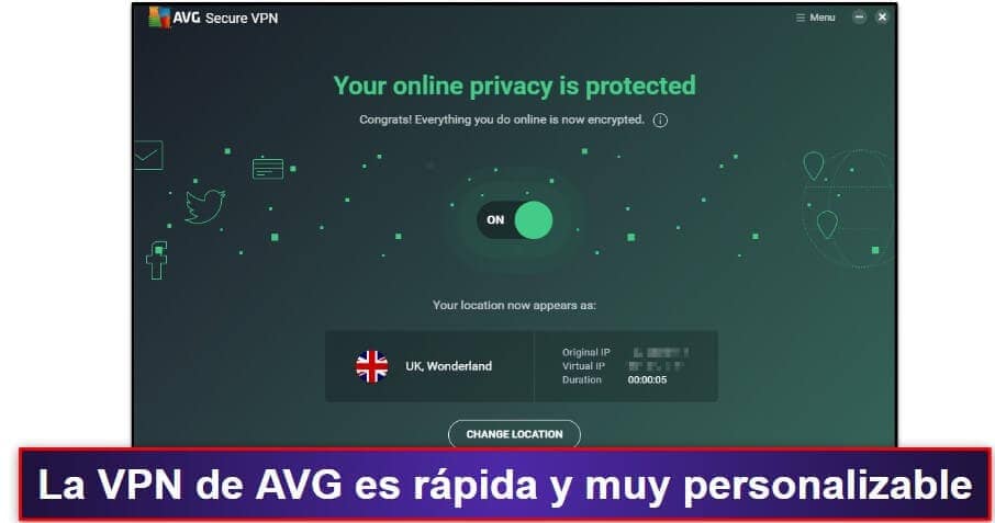 Funciones de seguridad de AVG Antivirus