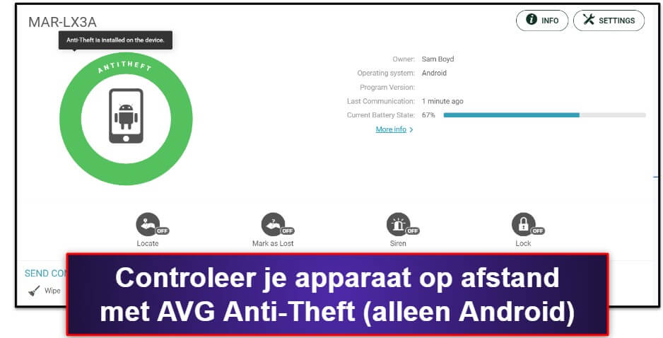 AVG Antivirus: Mobiele app