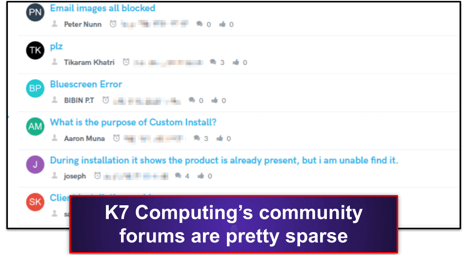 K7 Computing Customer Support