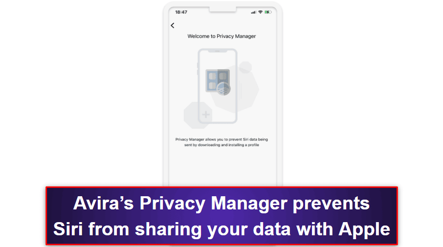 7. Avira Free Mobile Security for iOS — Good iOS Privacy Features + VPN