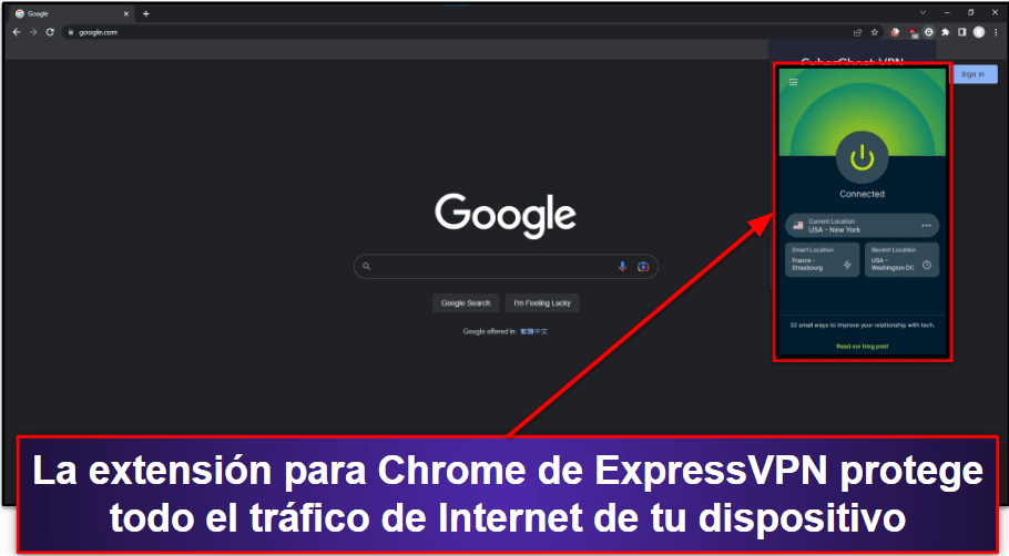 🥇1. ExpressVPN: la mejor VPN en líneas generales para Google Chrome en 2023