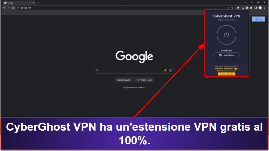 🥈2. CyberGhost VPN — La migliore estensione VPN gratuita per Google Chrome