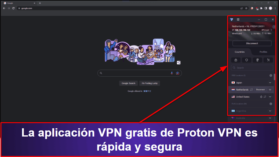 4. Proton VPN: VPN gratis, rápida y segura y con datos ilimitados