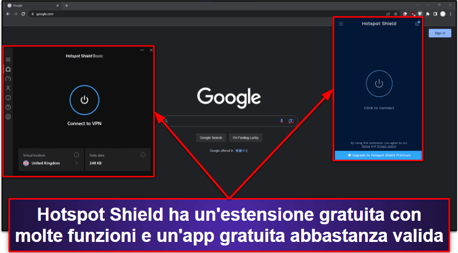 5. Hotspot Shield — Ottima estensione per Google Chrome con extra interessanti