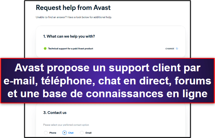Support client Avast Antivirus