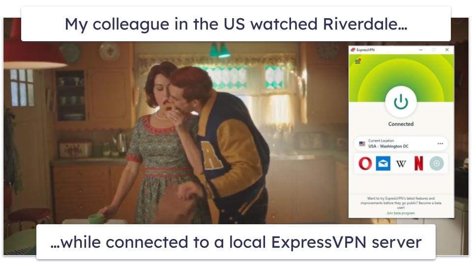 🥇1. ExpressVPN — Best VPN for Watching Riverdale in 2024