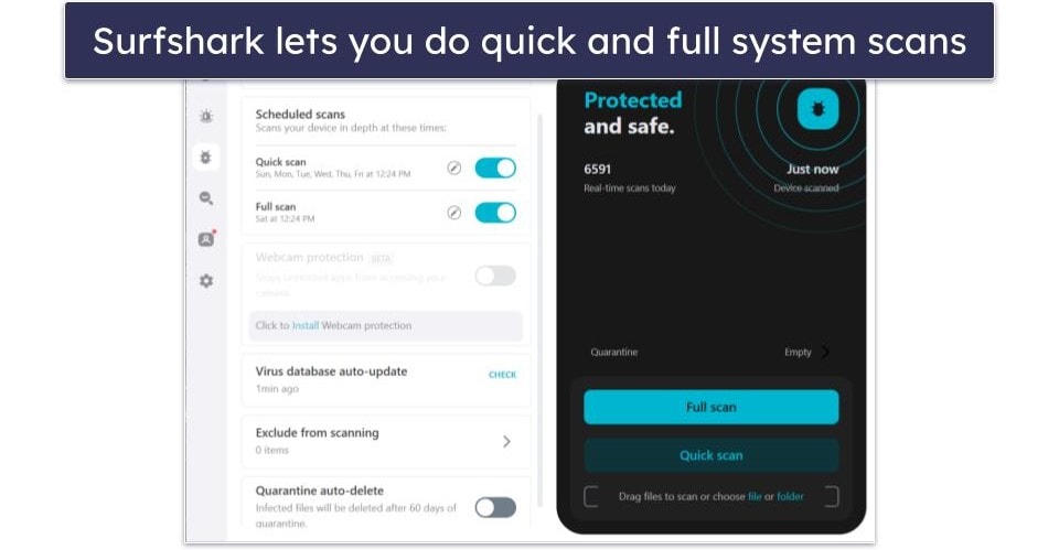 Surfshark Antivirus Security Features — Lightweight Scanner, Great VPN &amp; More