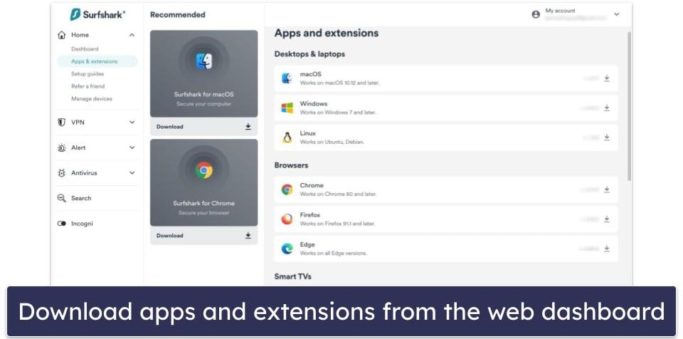 Surfshark Antivirus Ease of Use &amp; Setup — Easy-to-Navigate App That’s Quick to Install (+ Great Android App)