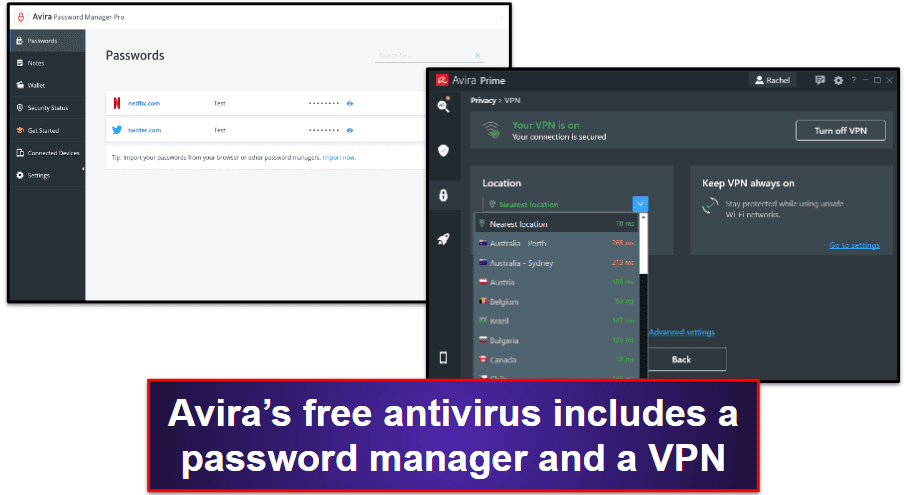 7. Avira — More (and Better) Free Features