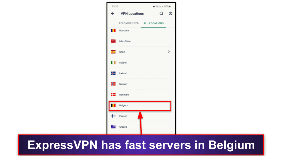 🥇 1. ExpressVPN — Best Overall VPN for Getting a Belgium IP Address