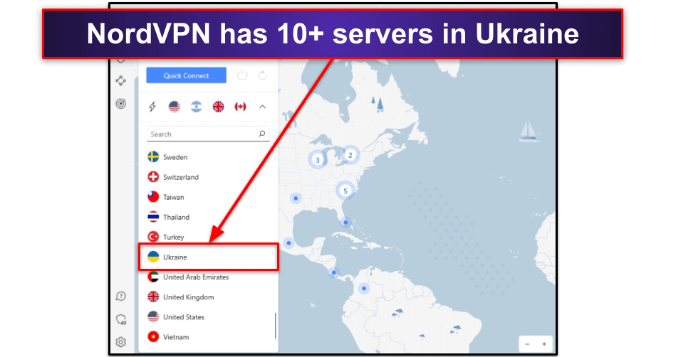 Does NordVPN have Ukraine servers?