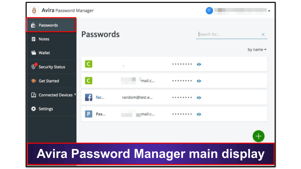 8. Avira Password Manager — Intuitive Windows App + Good Free Plan