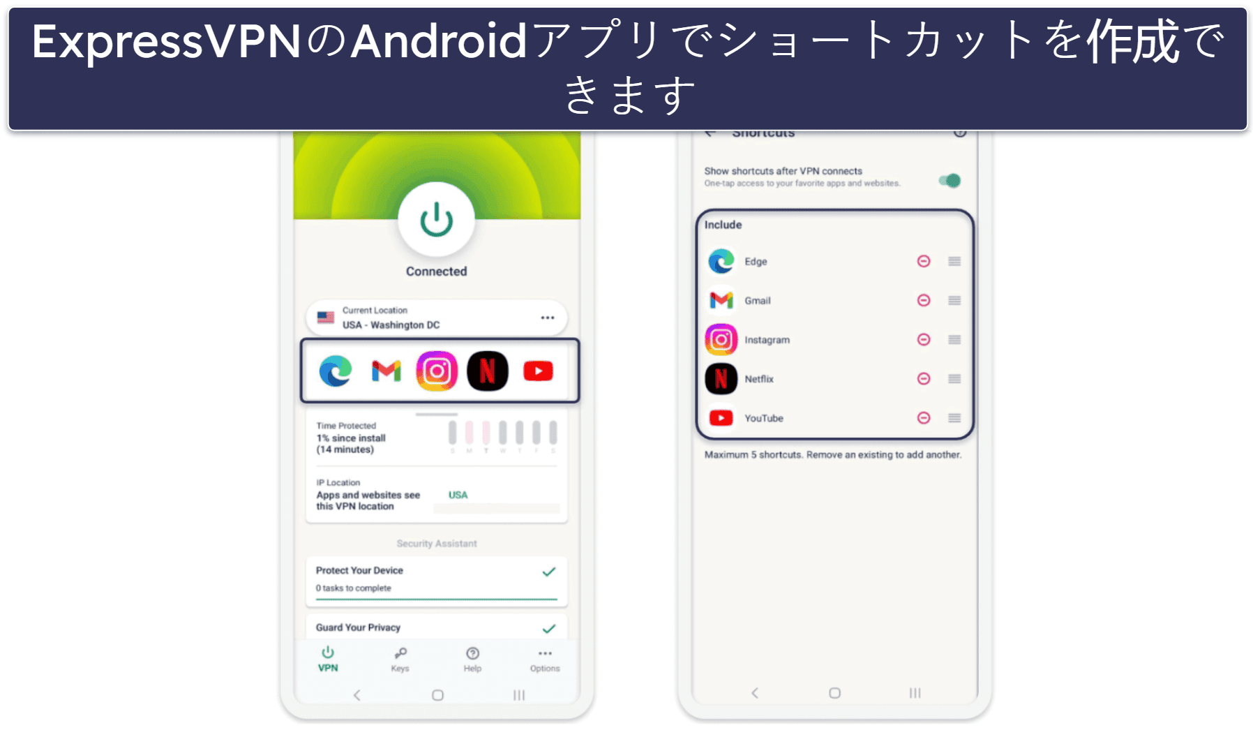 🥇1. ExpressVPN —【 2026年】Android向けVPNの総合１位