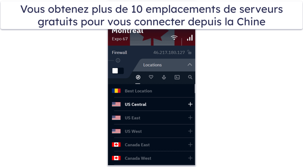 🥉3. Windscribe : Une bonne sélection de serveurs gratuits pour la Chine