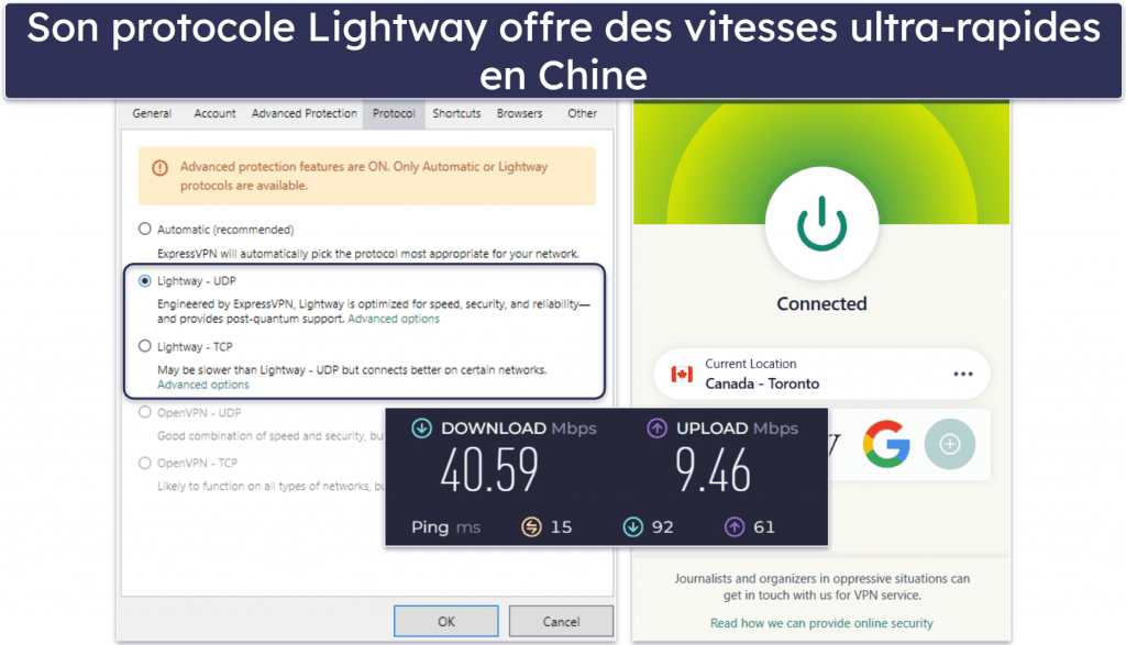 🥇 1. ExpressVPN : le Meilleur VPN en général pour la Chine