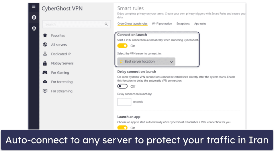 5. CyberGhost VPN — Great for Beginners