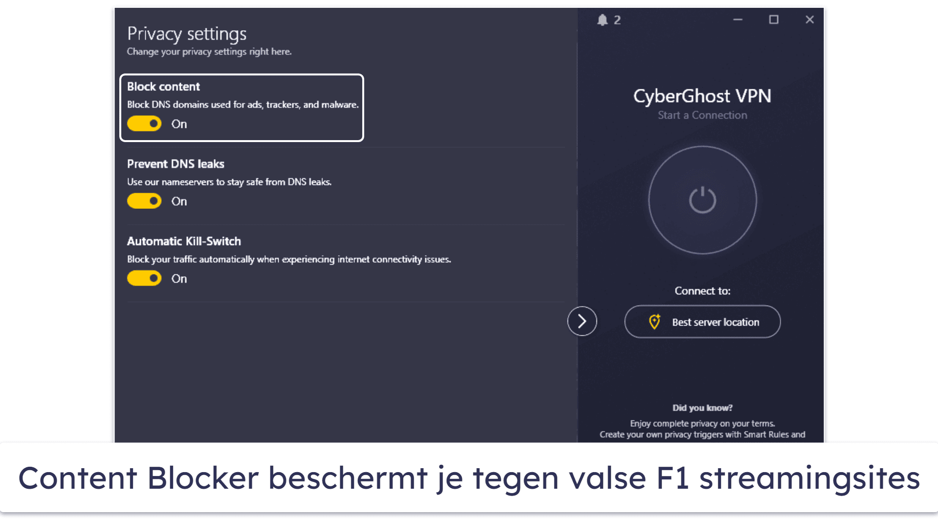 🥉3. CyberGhost VPN — Intuïtieve apps met speciale streamingservers