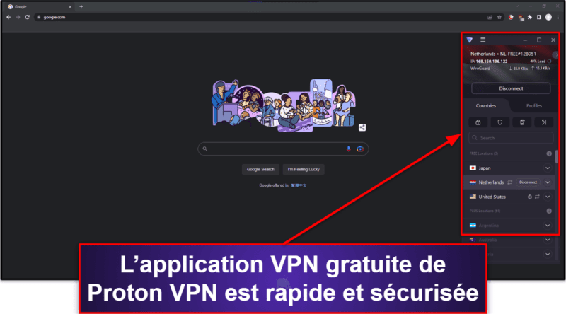 4. Proton VPN – VPN gratuit rapide et sécurisé avec données illimitées