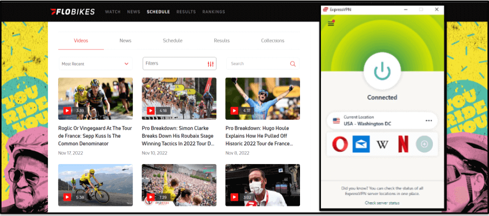 🥇1. ExpressVPN – Bedste VPN til at se Tour de France i 2023