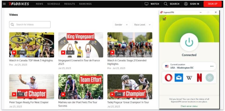 🥇1. ExpressVPN — Best VPN for Watching the Tour de France in 2024