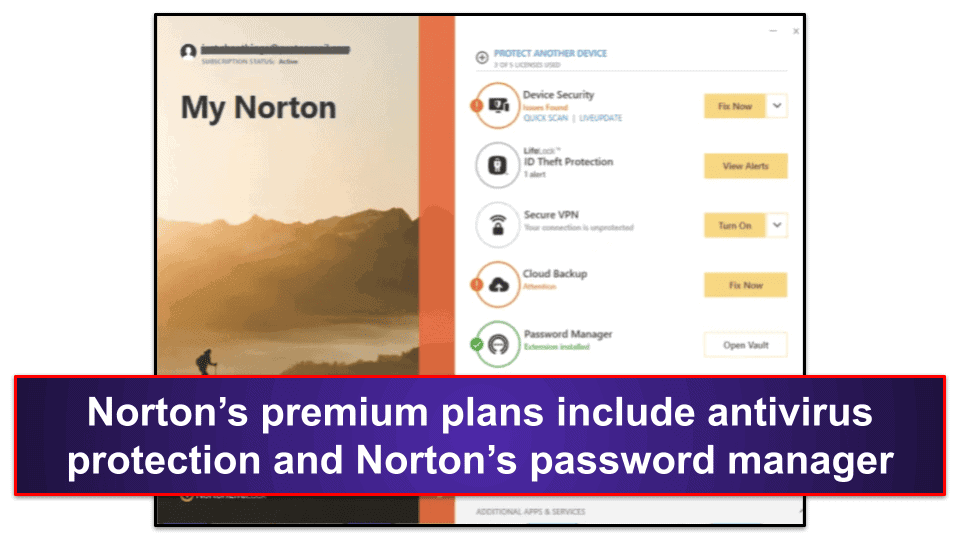 Bonus. Norton Password Manager — Decent Free Option