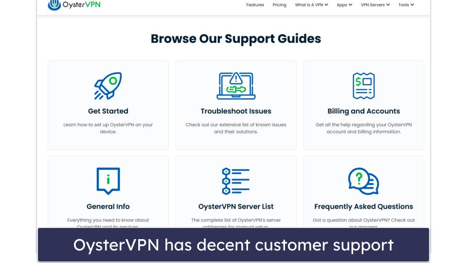 OysterVPN Customer Support
