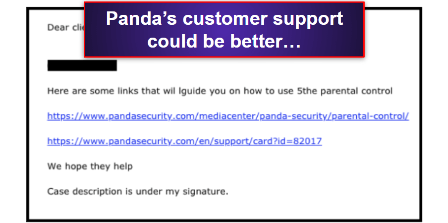 Panda Dome Customer Support