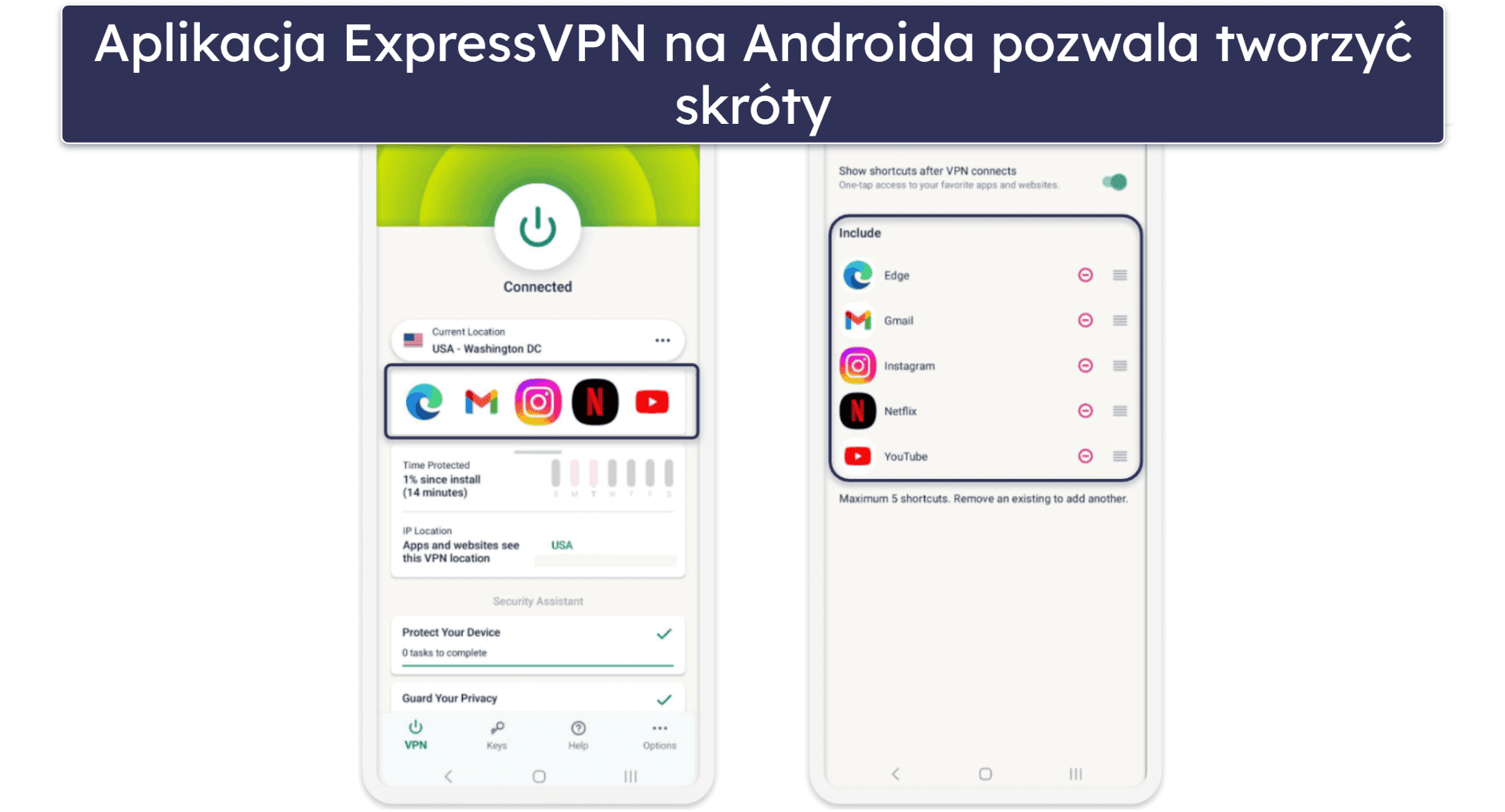 🥇1. ExpressVPN — Najlepszy ogólnie VPN na Androida w 2026 roku