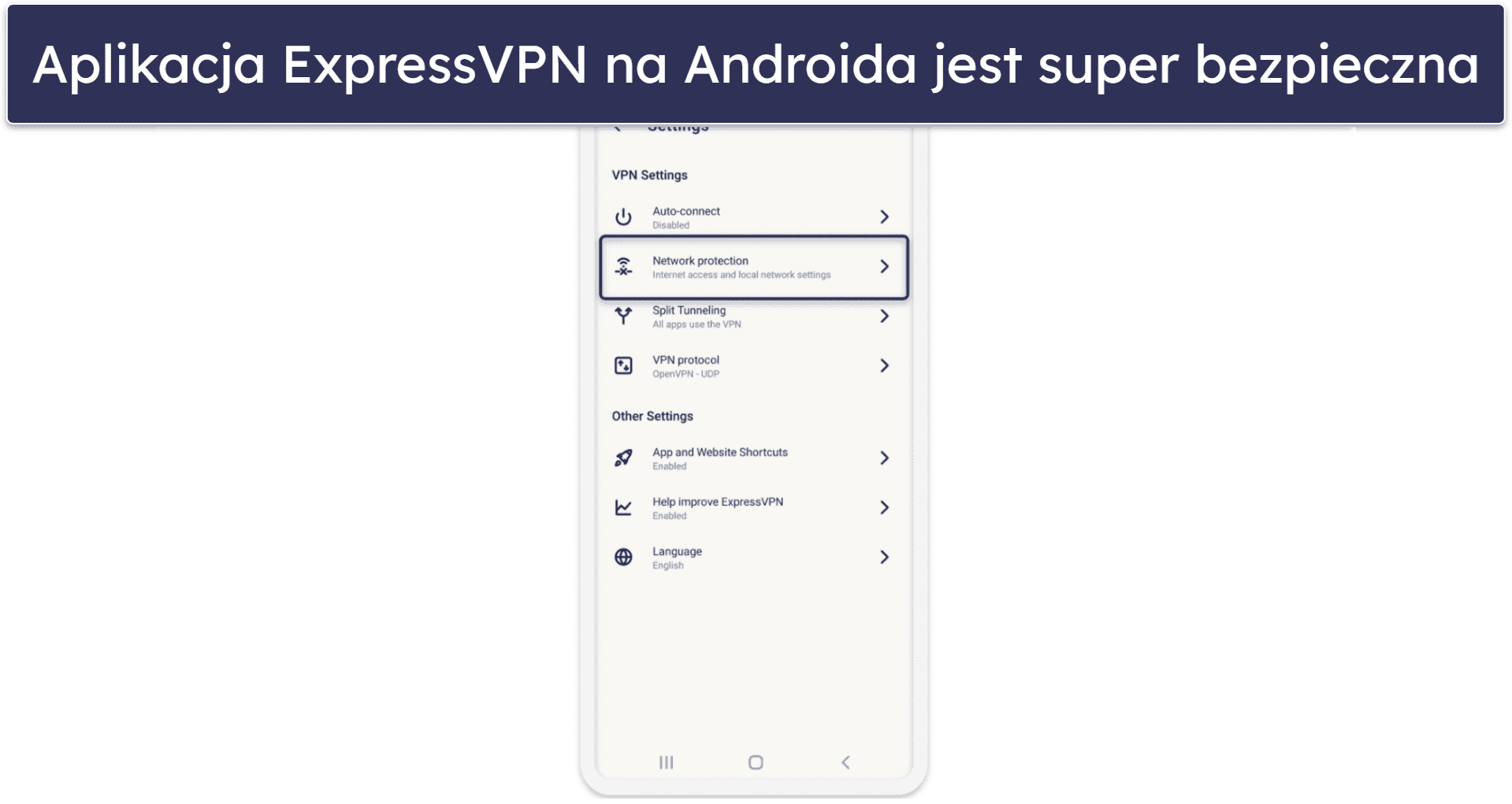 🥇1. ExpressVPN — Najlepszy ogólnie VPN na Androida w 2026 roku