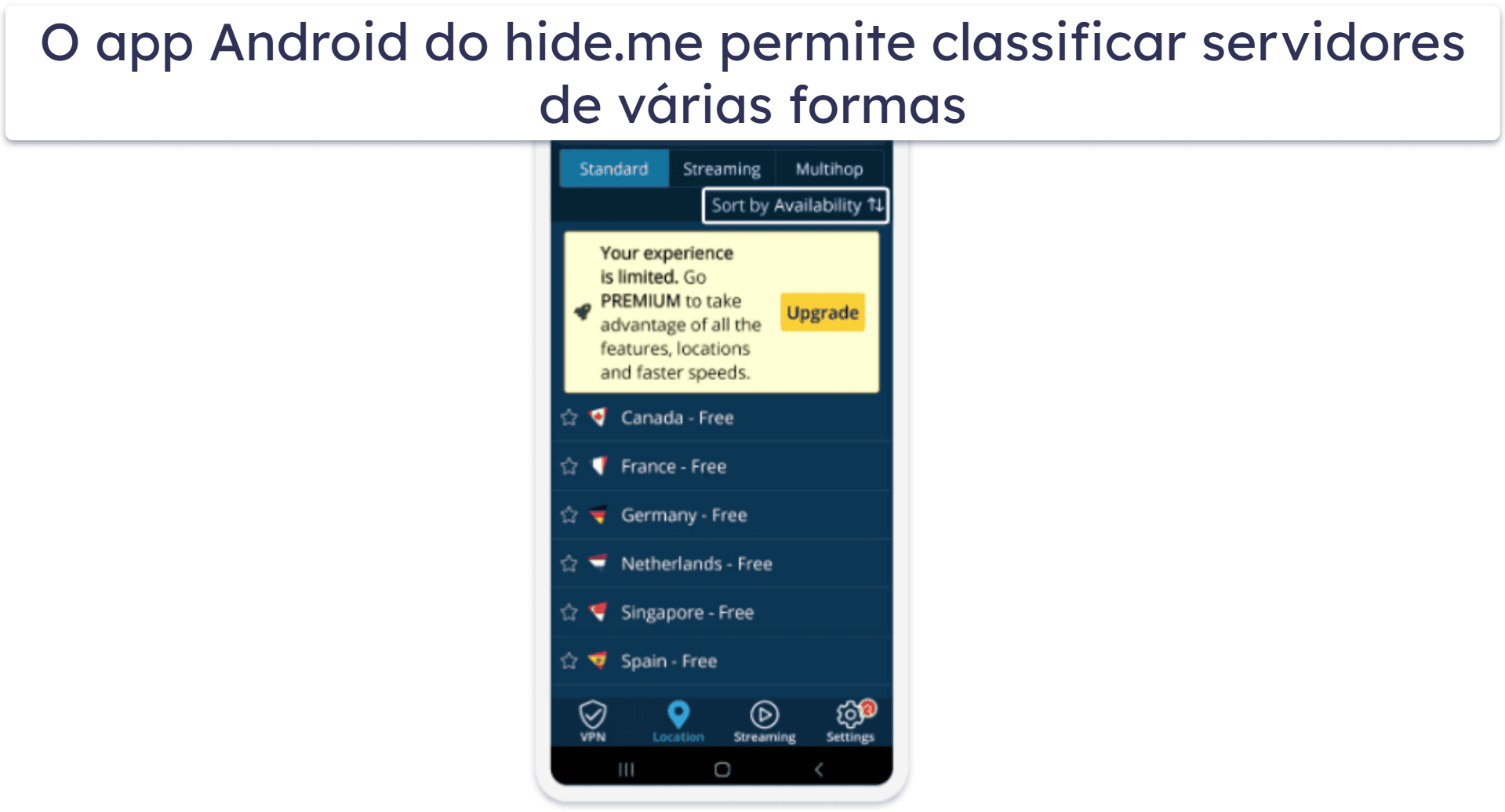 🥈2. hide.me — VPN Gratuito Seguro Com 8 Localizações de Servidor Globais