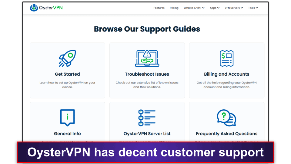 OysterVPN Customer Support