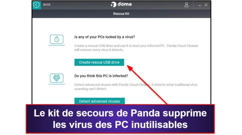 6. Panda Dome — Le meilleur pour le cryptage de fichiers et la sauvegarde des PC infectés