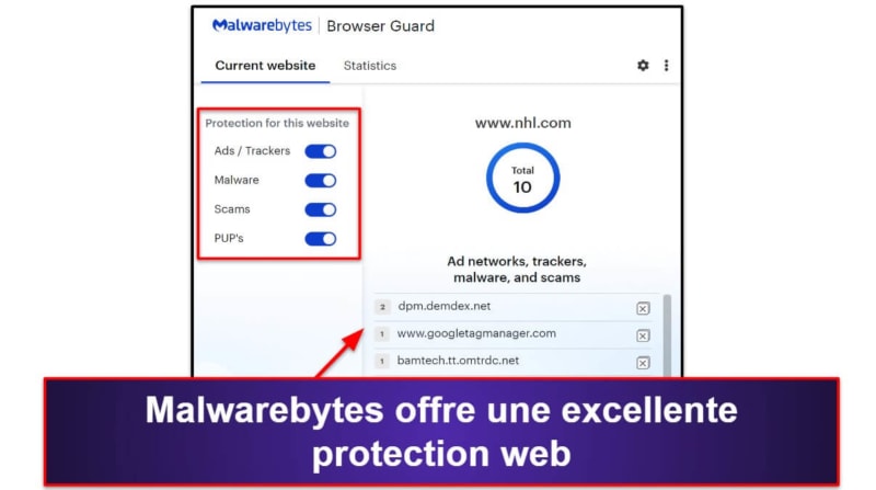 8. Malwarebytes – Idéal pour une protection basique en matière de cybersécurité