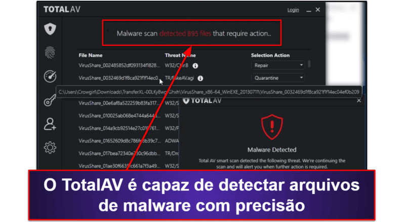 4. TotalAV — A melhor combinação de antivírus + VPN para Windows