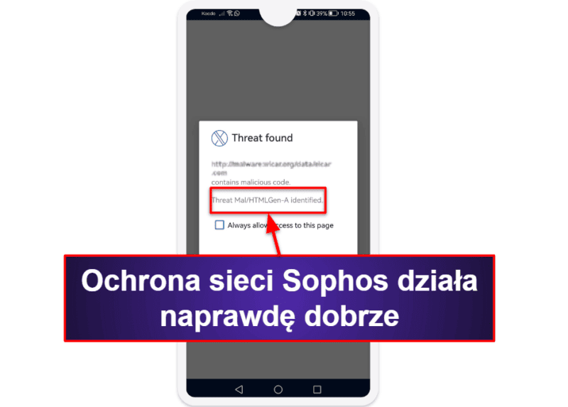 8. Sophos Intercept X for Mobile: Skuteczny darmowy antywirus na telefon z konfigurowalną ochroną