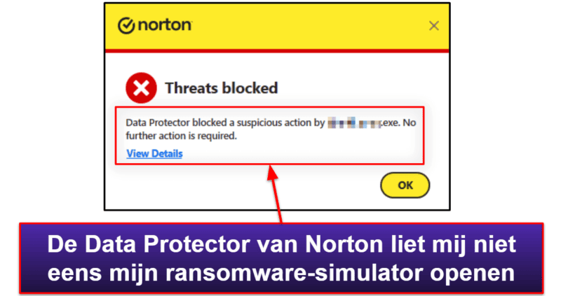 Norton beveiligingsfuncties
