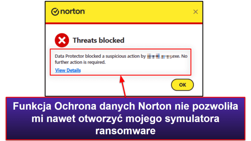 Funkcje zabezpieczeń Norton