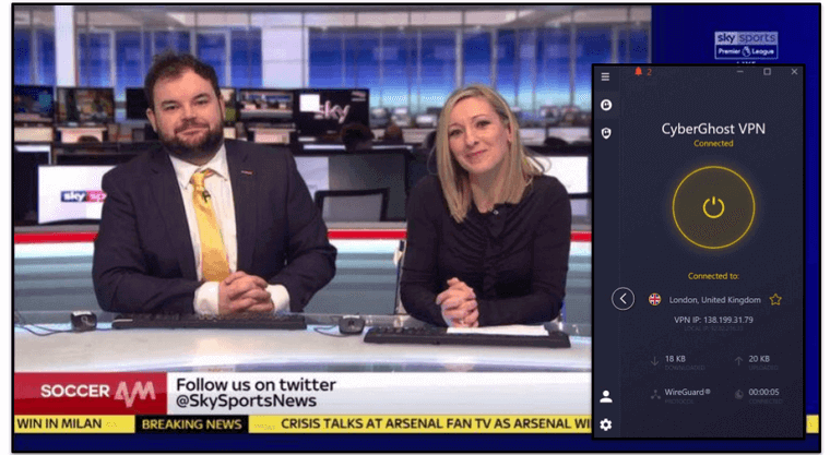 🥈2. Private Internet Access — удобные мобильные приложения для просмотра Sky Sports