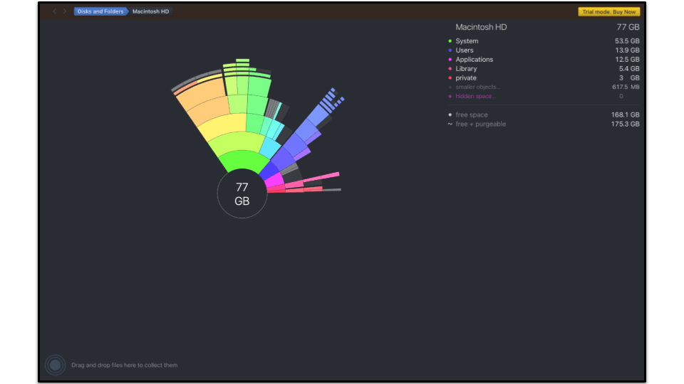 9. DaisyDisk: analizador de disco visual para Mac