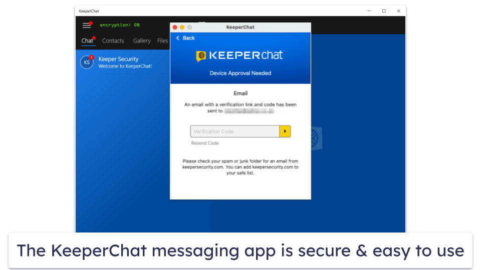 4. Keeper — Very Secure With Encrypted Chat