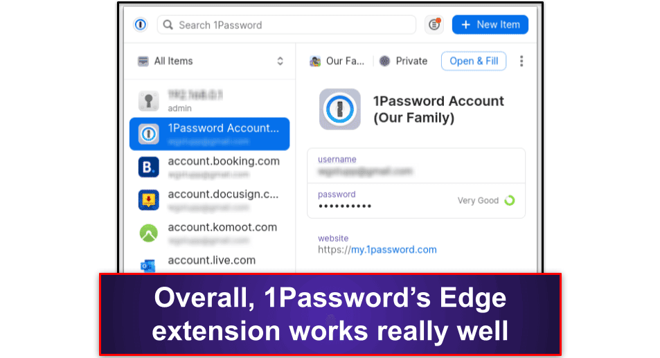 🥇1. 1Password — Best Overall Password Manager for Edge