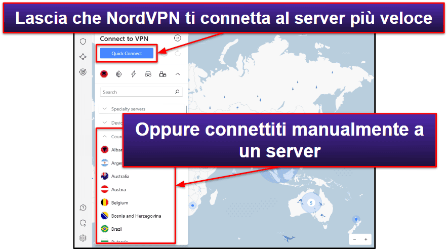 Facilità d’uso di NordVPN: app per mobile e desktop