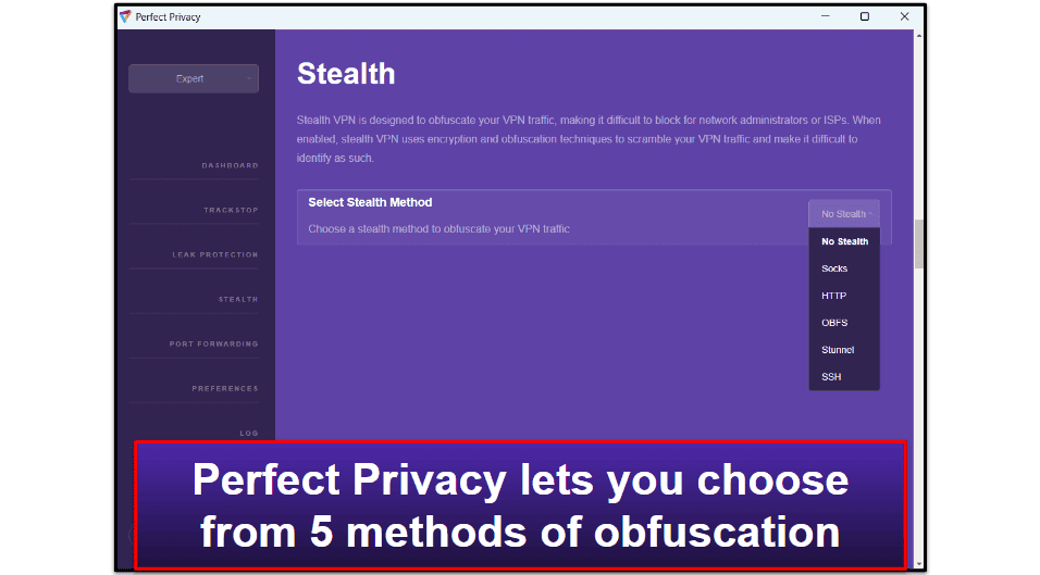 Perfect Privacy Features