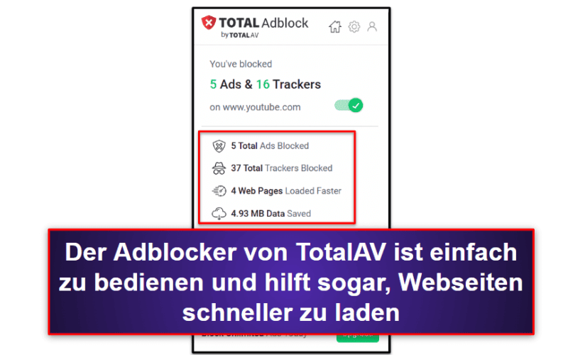 🥉 3. TotalAV — Zuverlässiger Antivirus mit einem effektiven Adblocker